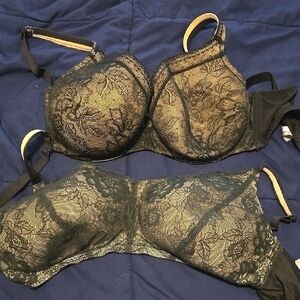 Elegant Black Lace Bra Set